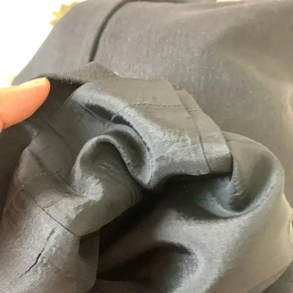 Tahari Wool Blend Pants Solid Black St Leg - Picture 10 of 10